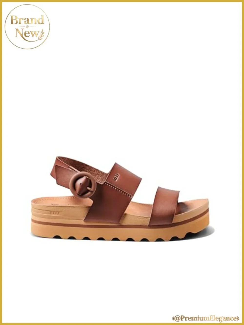 Reef Women's Platform Slide Sandal Vegan Leather Buckle Backstrap